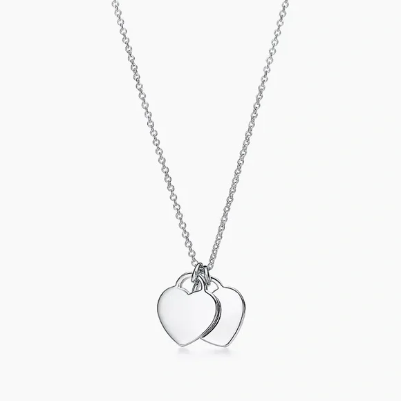 Tiffany Double Heart Tag Pendant
in Silver, Mini - Picture 3 of 10